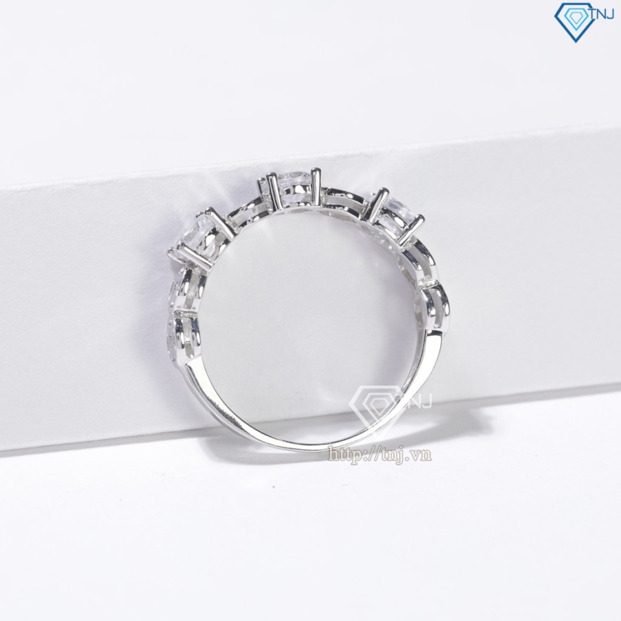 Nhẫn bạc nữ dạng tròn kim tiền xi kim NN0544-XK