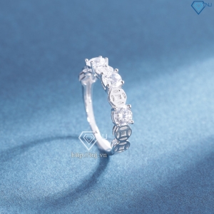 Nhẫn bạc nữ dạng tròn kim tiền xi kim NN0544-XK