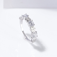 Nhẫn bạc nữ dạng tròn kim tiền xi kim NN0544