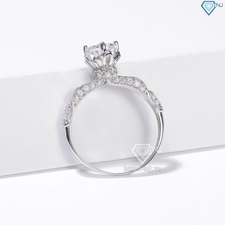 Nhẫn bạc nữ 925 xi kim đính đá sang trọng NN0545-XK