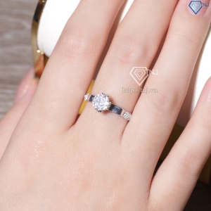 Nhẫn bạc nữ 925 xi kim đính đá sang trọng NN0545-XK