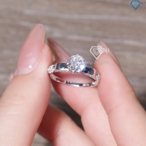Nhẫn bạc nữ 925 xi kim đính đá sang trọng NN0545-XK