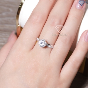 Nhẫn bạc nữ xi kim đính đá đẹp NN0546-XK