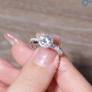 Nhẫn bạc nữ xi kim đính đá đẹp NN0546-XK