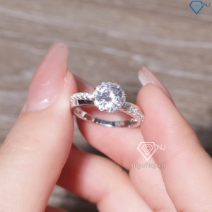 Nhẫn bạc nữ xi kim đính đá đẹp NN0546-XK