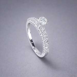 Nhẫn bạc nữ xi kim đá chủ cao bản nhỏ đẹp NN0548