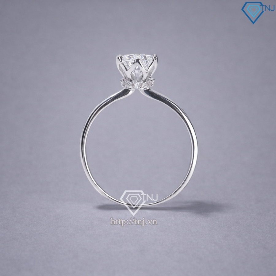 Nhẫn bạc nữ đơn giản xi kim đính đá NN0549-XK