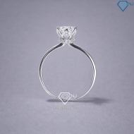 Nhẫn bạc nữ đơn giản xi kim đính đá NN0549-XK