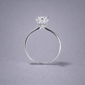 Nhẫn bạc nữ đơn giản xi kim đính đá NN0549