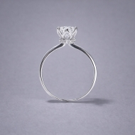 Nhẫn bạc nữ đơn giản xi kim đính đá NN0549