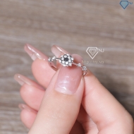 Nhẫn bạc nữ hình bông tuyết xi kim NN0550-XK