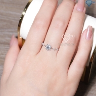Nhẫn bạc nữ hình bông tuyết xi kim NN0550-XK