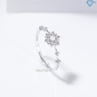 Nhẫn bạc nữ hình bông tuyết xi kim NN0550-XK