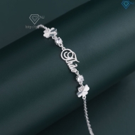 Quà tặng Valentine cho người yêu lắc tay bạc nữ hình cỏ 4 lá LTN0441