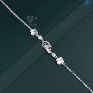 Quà tặng Valentine cho người yêu lắc tay bạc nữ hình cỏ 4 lá LTN0441
