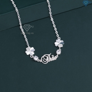 Quà tặng Valentine cho người yêu lắc tay bạc nữ hình cỏ 4 lá LTN0441