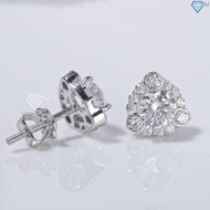 Bông tai bạc cho phụ nữ trung niên xi kim BTNXK0008 Trang sức TNJ