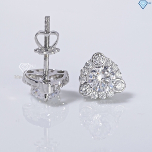 Bông tai bạc cho phụ nữ trung niên xi kim BTNXK0008 Trang sức TNJ