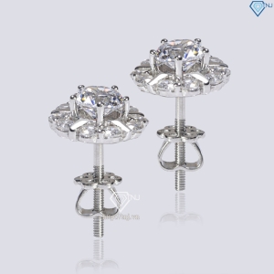 Bông tai bạc 925 cao cấp xi kim đính đá BTNXK0010 - Trang sức TNJ