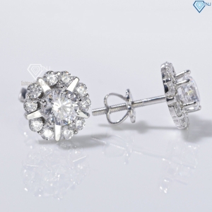 Bông tai bạc 925 cao cấp xi kim đính đá BTNXK0010 - Trang sức TNJ