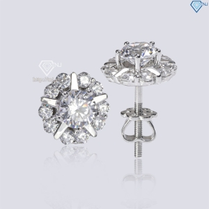 Bông tai bạc 925 cao cấp xi kim đính đá BTNXK0010 - Trang sức TNJ