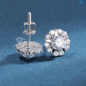 Bông tai bạc 925 cao cấp xi kim đính đá BTNXK0010 - Trang sức TNJ