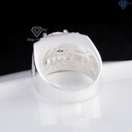 Nhẫn bạc nam mặt đá trắng giá rẻ tại Hà Nội NNA0110