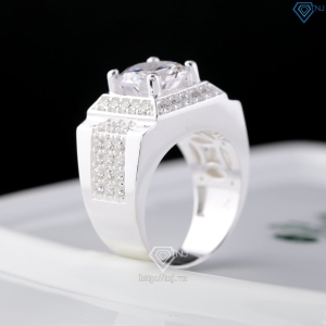 Nhẫn bạc nam mặt đá trắng giá rẻ tại Hà Nội NNA0110