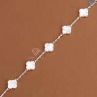 Lắc tay bạc nữ cỏ 4 lá đính đá trắng LTN0439 - Trang Sức TNJ