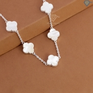 Lắc tay bạc nữ cỏ 4 lá đính đá trắng LTN0439 - Trang Sức TNJ