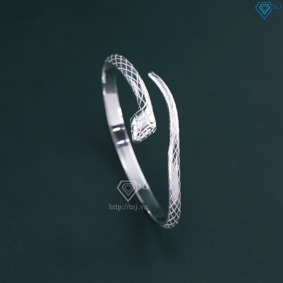 Lắc tay bạc nữ hình con rắn dạng kiềng LTN0453