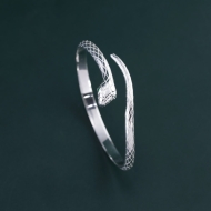 Lắc tay bạc nữ hình con rắn dạng kiềng LTN0453