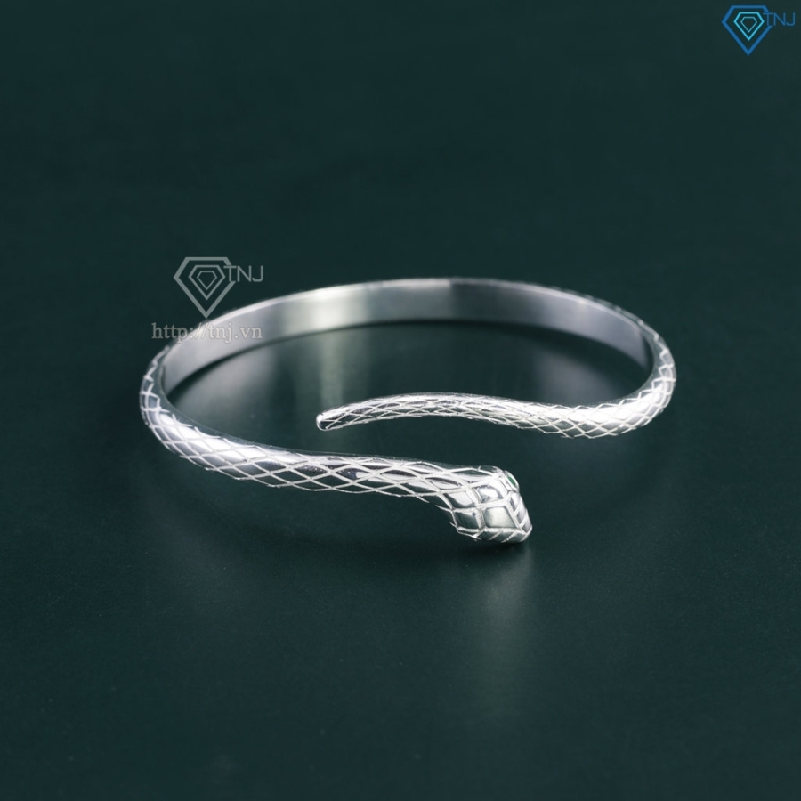 Lắc tay bạc nữ hình con rắn dạng kiềng LTN0453