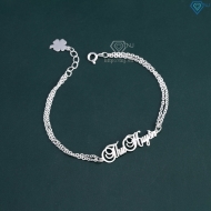 Lắc tay bạc nữ khắc tên theo yêu cầu LTN0454