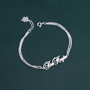 Lắc tay bạc nữ khắc tên theo yêu cầu LTN0454