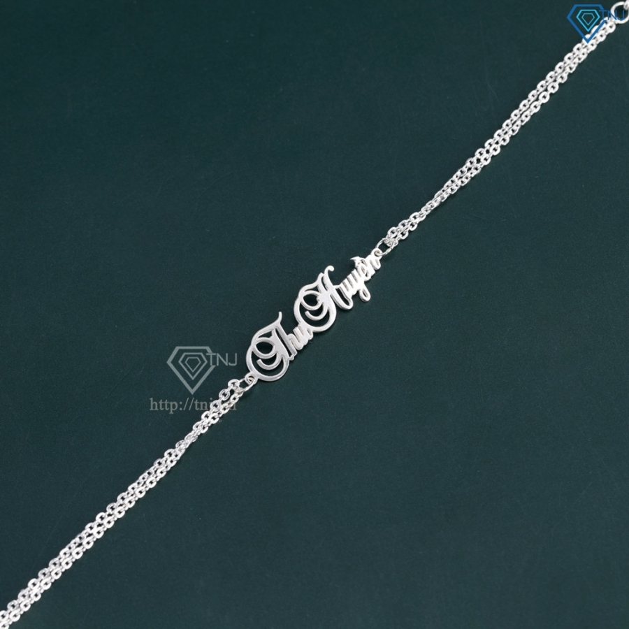 Lắc tay bạc nữ khắc tên theo yêu cầu LTN0454