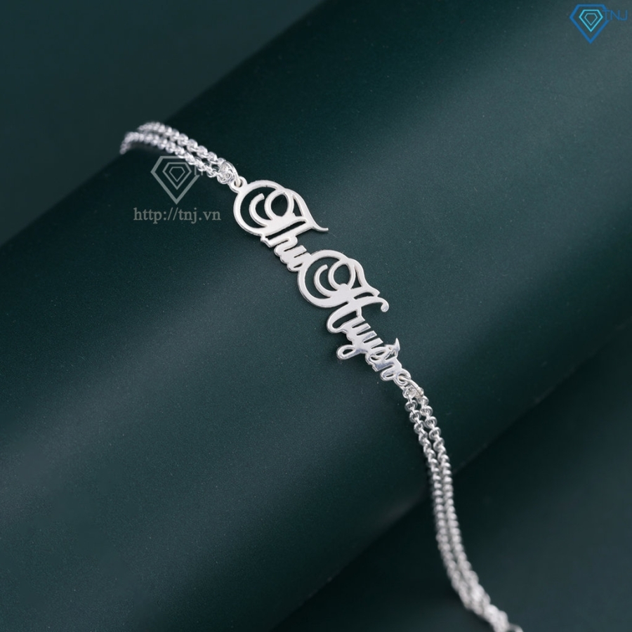 Lắc tay bạc nữ khắc tên theo yêu cầu LTN0454