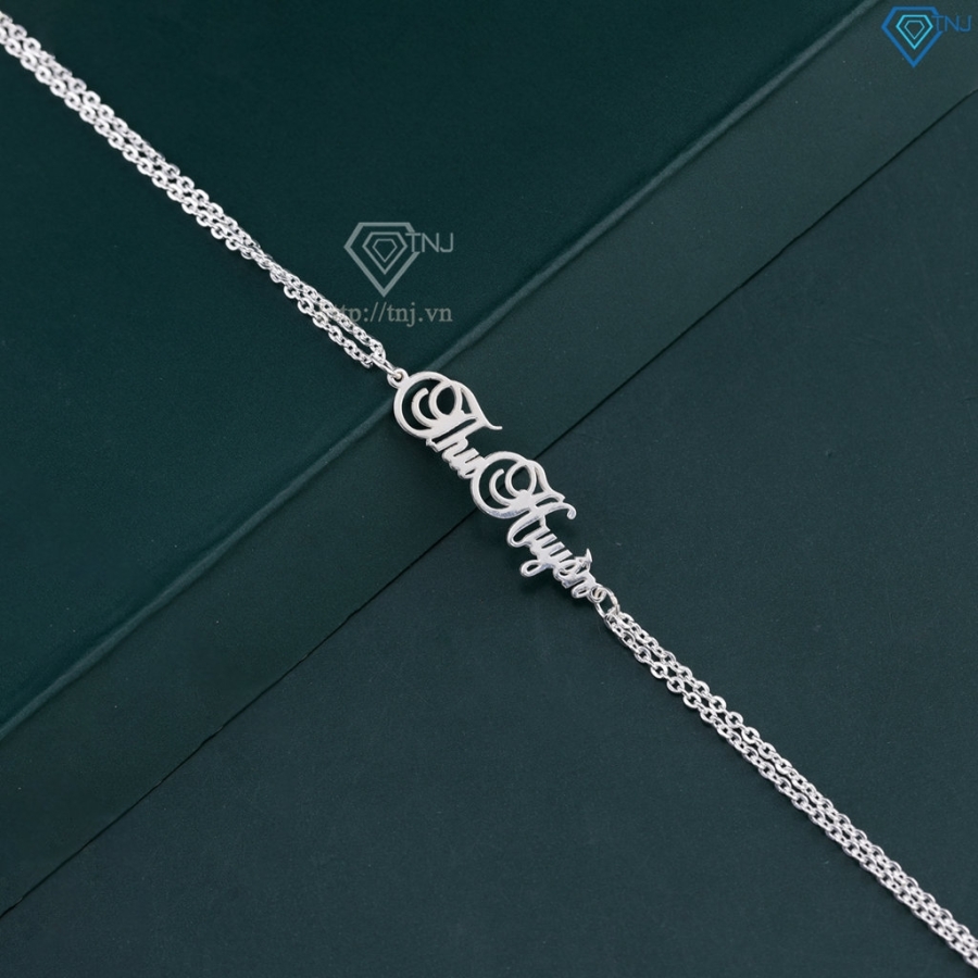 Lắc tay bạc nữ khắc tên theo yêu cầu LTN0454