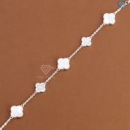 Lắc tay bạc nữ cỏ 4 lá đính đá trắng LTN0456 - Trang Sức TNJ