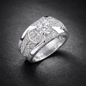 Nhẫn nam bạc 925 đính đá đẹp NNA0886