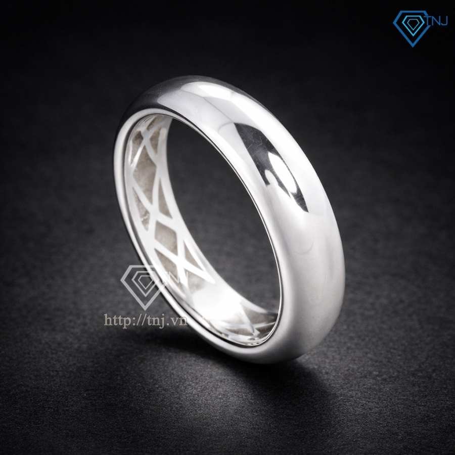 Nhẫn bạc nam dạng tròn trơn bản  5mm giá rẻ NNA0887