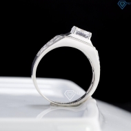 Nhẫn nam bạc bản nhỏ đơn giản đính đá NNA0888