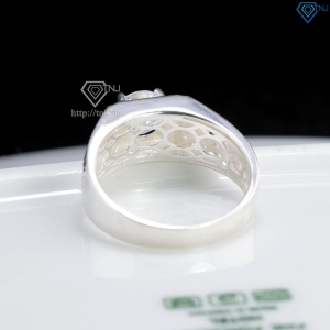 Nhẫn nam bạc bản nhỏ đơn giản đính đá NNA0888
