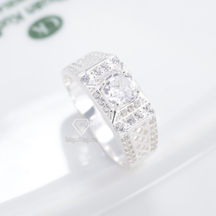 Nhẫn nam bạc bản nhỏ Hà Nội NNA0889