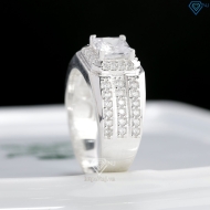 Nhẫn nam bạc mặt đá vuông đẹp NNA0891