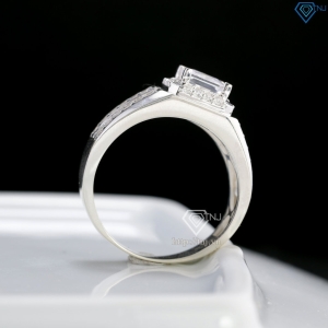 Nhẫn nam bạc mặt đá vuông đẹp NNA0891