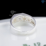 Nhẫn nam bạc đính đá chìm bản nhỏ NNA0892