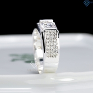 Nhẫn nam bạc đính đá chìm bản nhỏ NNA0892