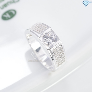 Nhẫn nam bạc đính đá chìm bản nhỏ NNA0892