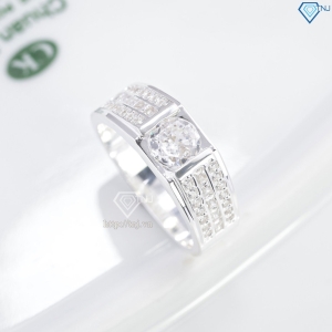 Nhẫn nam bạc đính đá chìm bản nhỏ NNA0893